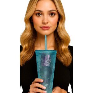 2022 Starbucks Spring Iridescent Holographic Wave Venti Cold Tumbler Cup 24 Oz